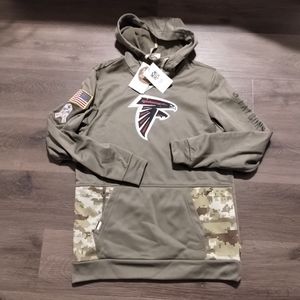 Small Nike Atlanta Falcons Therma NFL Salute to Service Hoodie Sweatshirt NWT